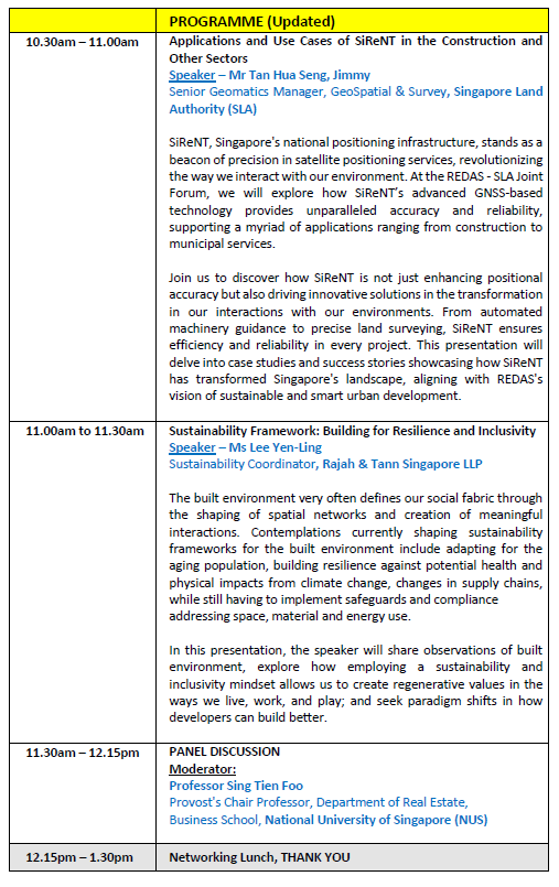 [14 Mar 25] Connect & Explore Opportunities at the SLA-REDAS Forum
